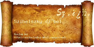 Szihelszky Ábel névjegykártya