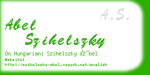 abel szihelszky business card